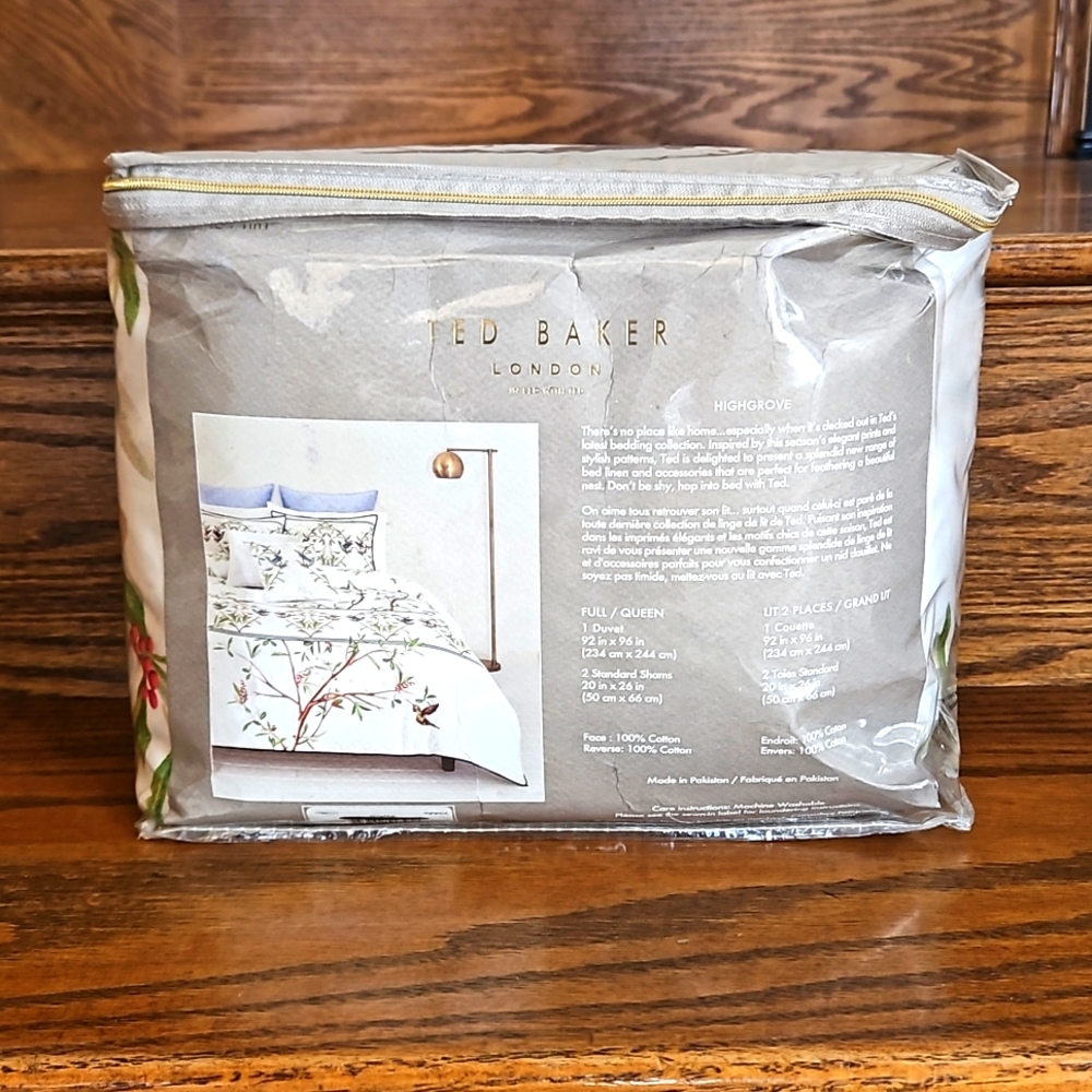 Ted Baker London Highgrove Duvet Cover and Shams Full/Queen - Picture 3 of 13